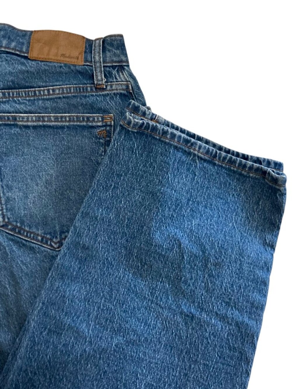MADEWELL The Perfect Vintage Wide-Leg Crop Jeans Size 27P Blue - Picture 8 of 14